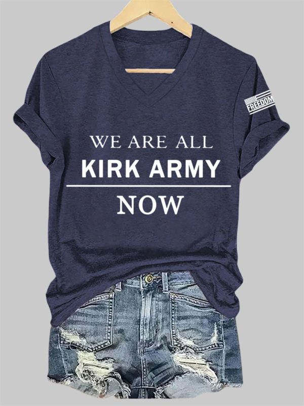 Womens We Are All Charlie Kirk Army Now RIP Charlie Kirk Tee 3