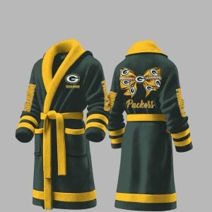abc Custom Bay Packers Fleece Bathrobe