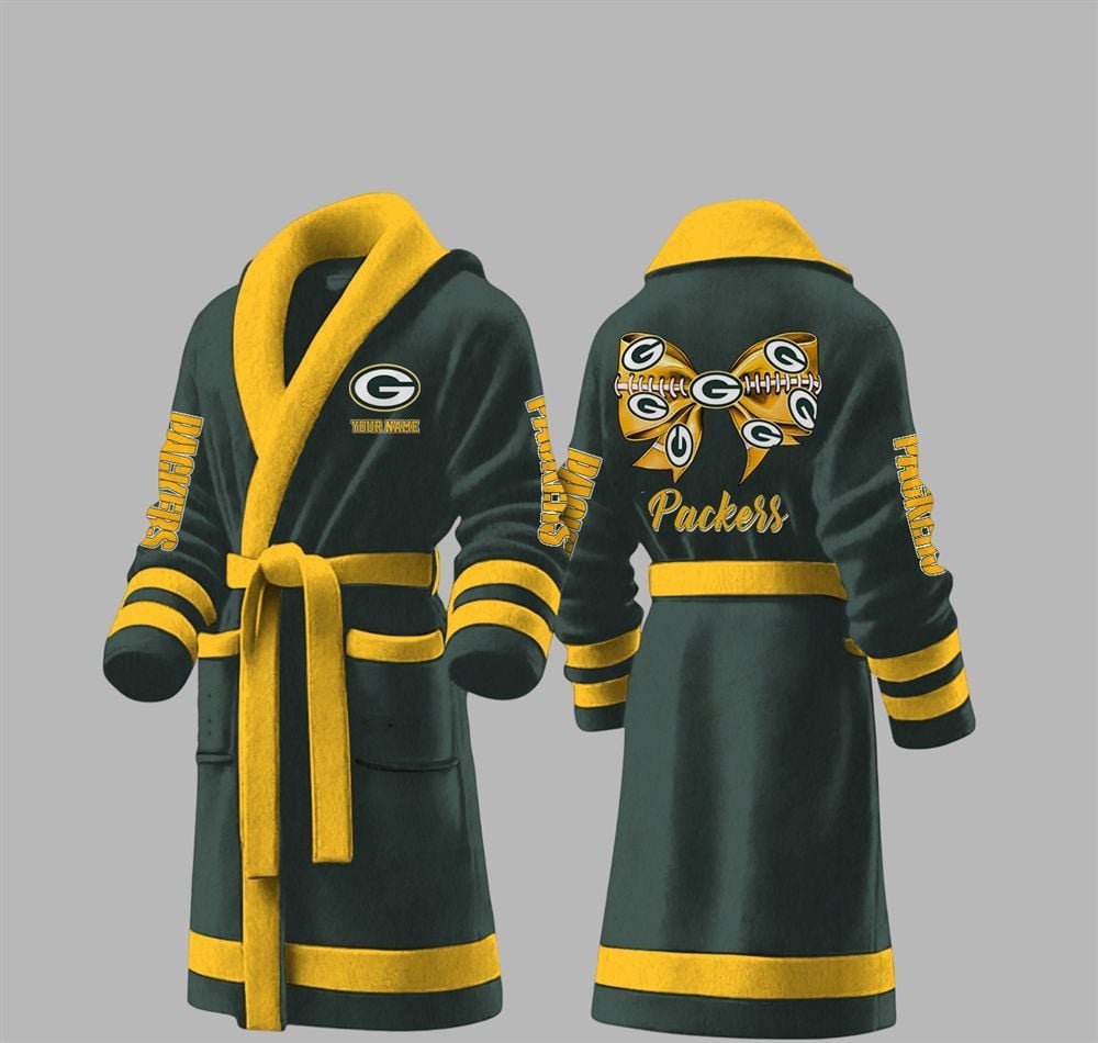 abc Custom Bay Packers Fleece Bathrobe abc Custom Bay Packers Fleece Bathrobe