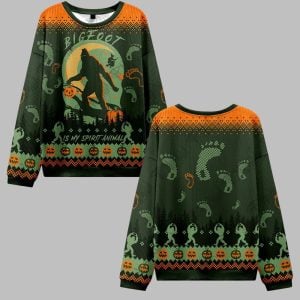 Bigfoot is My Spirit Animal Ugly Sweater 2025 Christmas 0