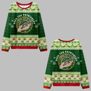 2025 Christmas Sage The Patriarchy Ugly Christmas Sweater 0