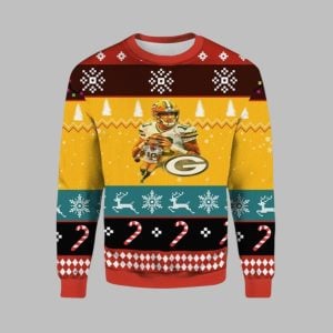 2025 Christmas Jordan Love Packers Ugly Christmas Sweater 1 1