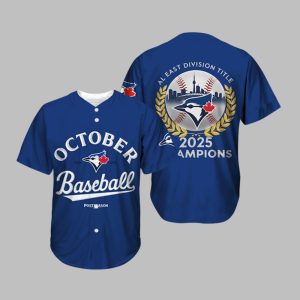 2025 Blue Jays October Baseball AL East Division Jersey 1 1