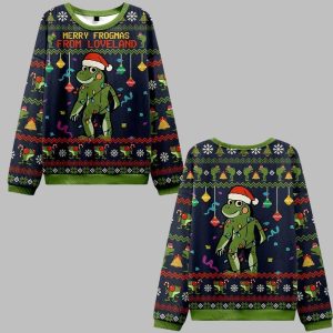2025 Christmas Merry Frogmas from Loveland Ugly Christmas Sweater 0