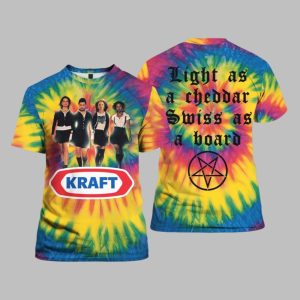 Kraft Light As A Cheddar Swiss As A Board Tie Dye Shirt 1 1