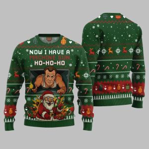 2025 Christmas Now I Have A Machine Gun Ho Ho Ho Ugly Christmas Sweater 1