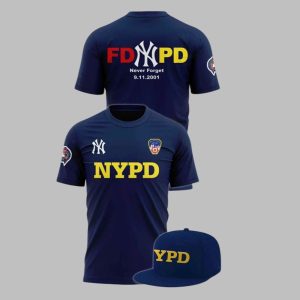 2025 NY Yankees NYPD FDPD Never Forgot 9 11 2001 Shirt 1 1
