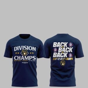 Brewers 2025 Postseason Back To Back Division Champs Shirt 1