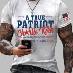 Men's Charlie Kirk A True Patriot Printed T-Shirt