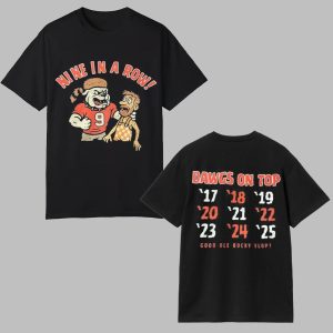 Bullsdog Nine In A Row Dawgs On Top Good Ole Rocky Flop Shirt 0 0