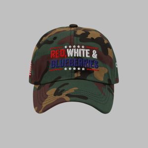 Red White and Blueberries Charlie Kirk Camo Hat 1