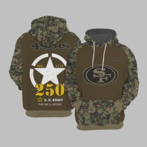49ers US Army 250th Birthday Celebration Hoodie