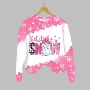 Women's Christmas Let It Snow Snowflake Print Sweatshirt 2025 Christmas