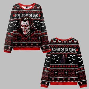 Stay Out Of The Light Blood Ugly Sweater 2025 Christmas 0
