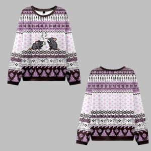 2025 Christmas Smoking Rats Ugly Christmas Sweater 0