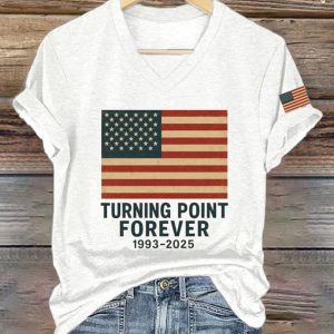 Charlie Kirk Turning Point Forever 2025 V neck Shirt 1