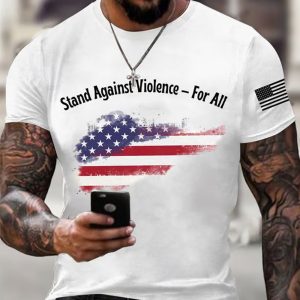 Charlie Kirk Women's Stand Against Violence For All Shirt