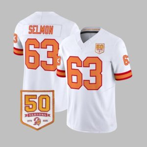 Bay Buccaneers Selmon Throwback 50th Season Patch Vapor 2025 Jersey 1 1