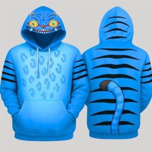2025 Halloween Blue Tiger Cosplay Hoodie 1