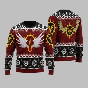 2025 Christmas Warhammer Blood Angels Iconic Ugly Christmas Sweater 1 1