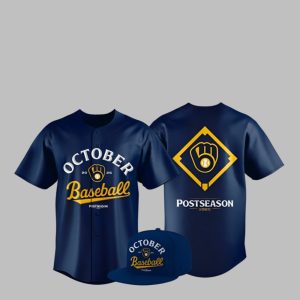 Milwaukee Brewers October Postseason 2025 Baseball Jersey 1 1