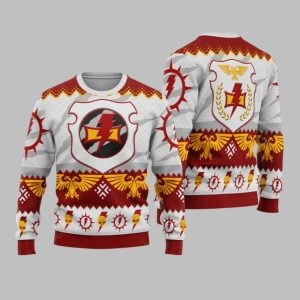 2025 Christmas Warhammer White Scars Iconic Ugly Sweater 1 1