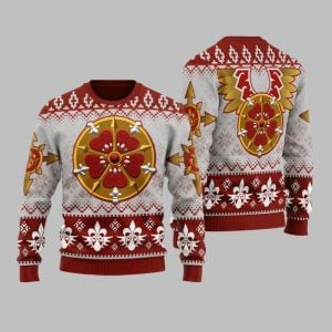 2025 Christmas Warhammer Sisters Of Battle Iconic Ugly Christmas Sweater 1 1