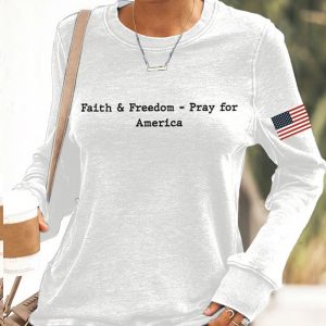 Charlie Kirk Faith Freedon Pray For America Sweatshirt 1