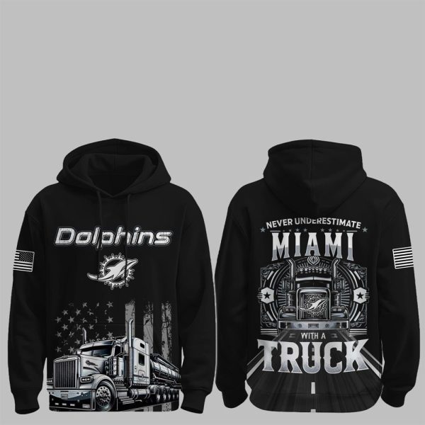 0 Dolphins Truck Driver Appreciation Night Game 2025 Hoodie
