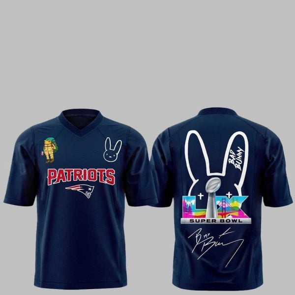 0 Patriots Bad Bunny Halftime Show 2025 2026 Jersey