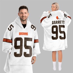 2025 Garrett 95 Browns Football Blanket Hoodie 10
