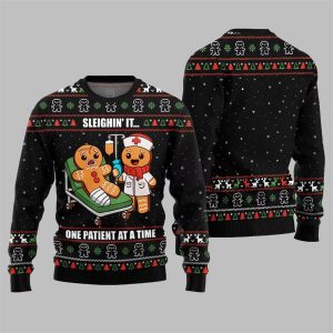 2025 Christmas Patient Gingerbread Ugly Sweater