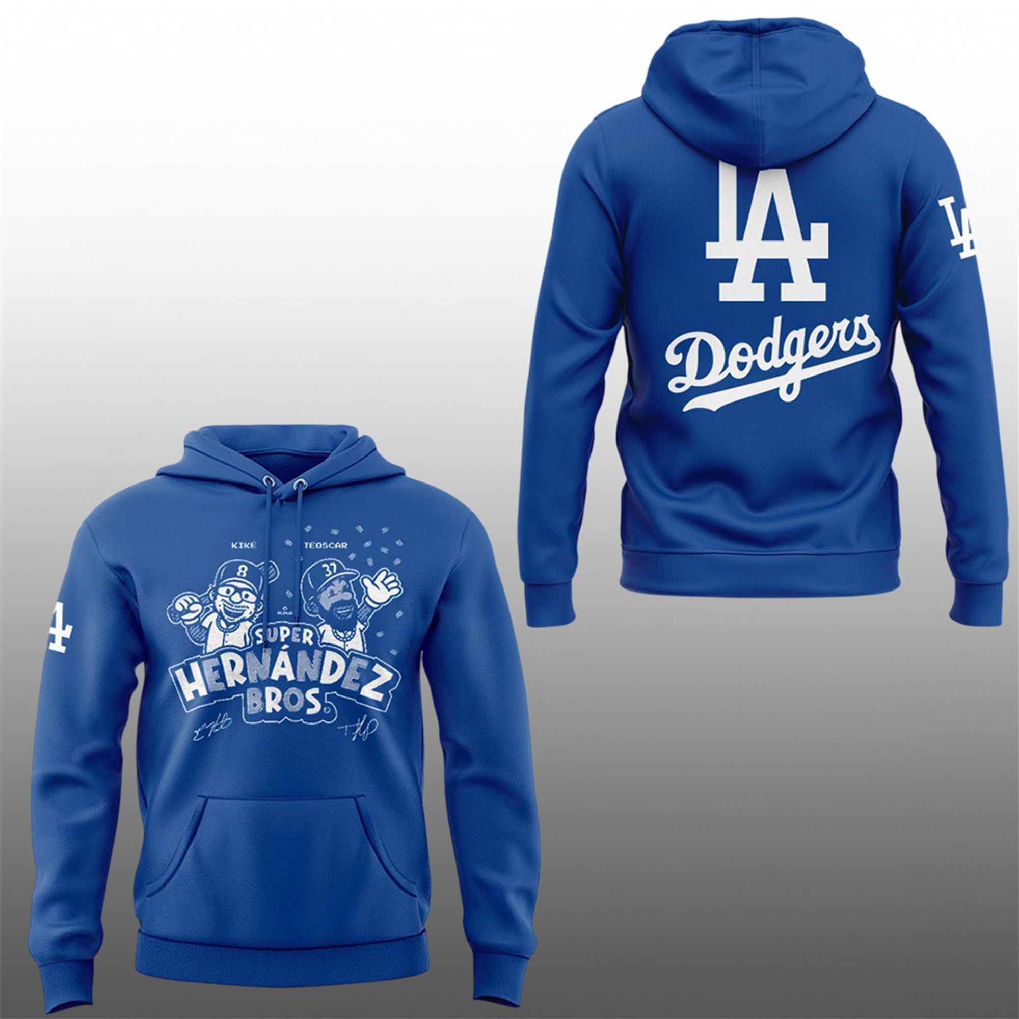 2025 LA Dodgers Super Hernandez Bros Shirt 2 1 2025 LA Dodgers Super Hernandez Bros Hoodie