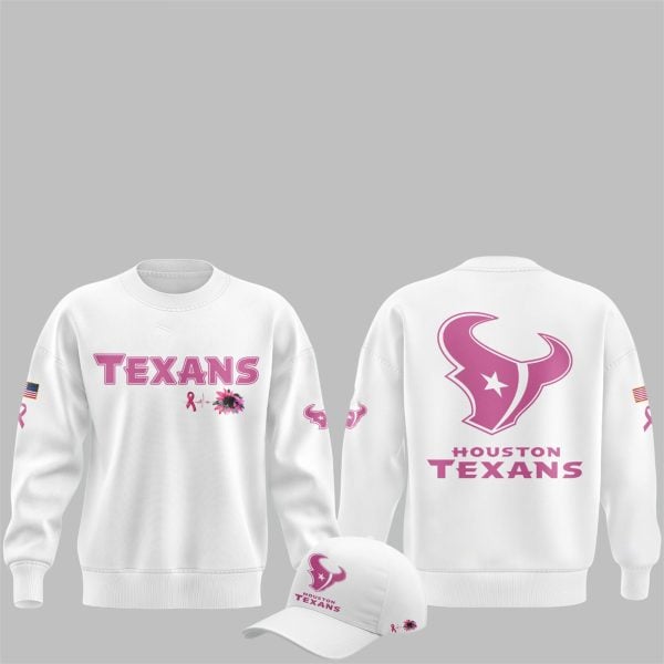 1 2025 Texans October Breast Cancer Awareness Month Sweatshirt