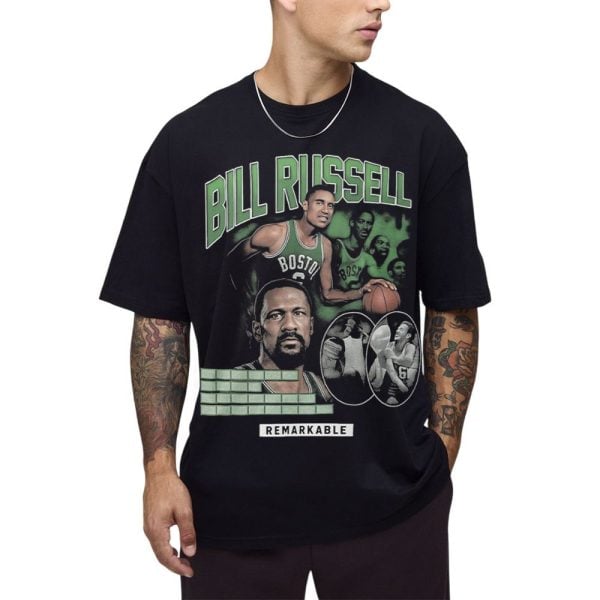 1 Christian Gonzalez Bill Russell Remarkable Tribute Shirt