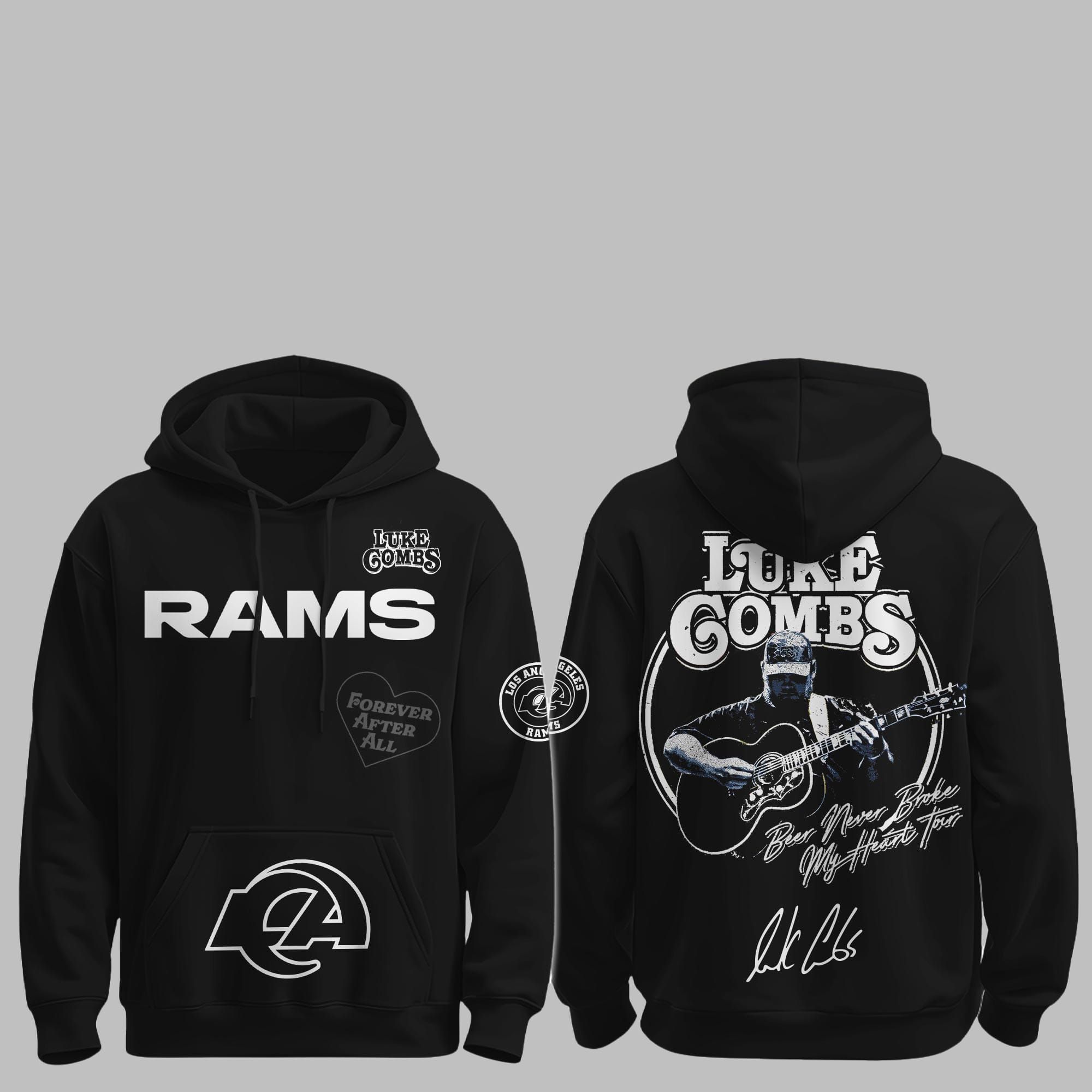 1 Rams Luke Combs Beer Never Broke My Heart Tour 2025 Hoodie 1 Rams Luke Combs Beer Never Broke My Heart Tour 2025 Hoodie