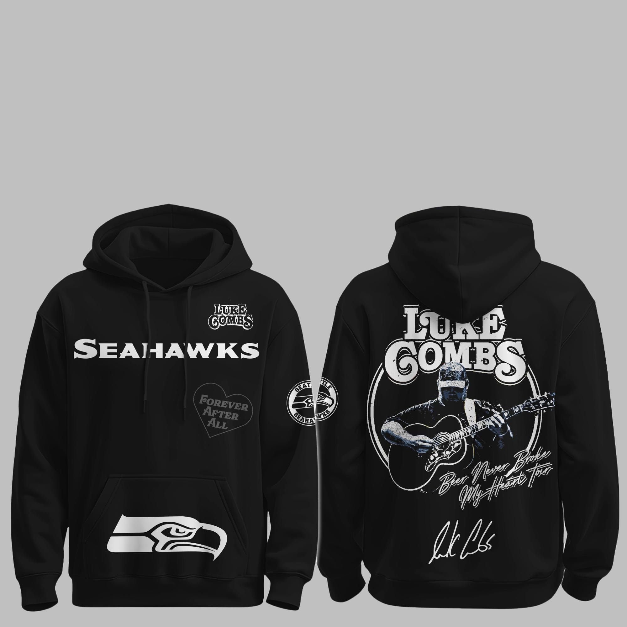 1 Seahawks Luke Combs Beer Never Broke My Heart Tour 2025 Hoodie 1 Seahawks Luke Combs Beer Never Broke My Heart Tour 2025 Hoodie