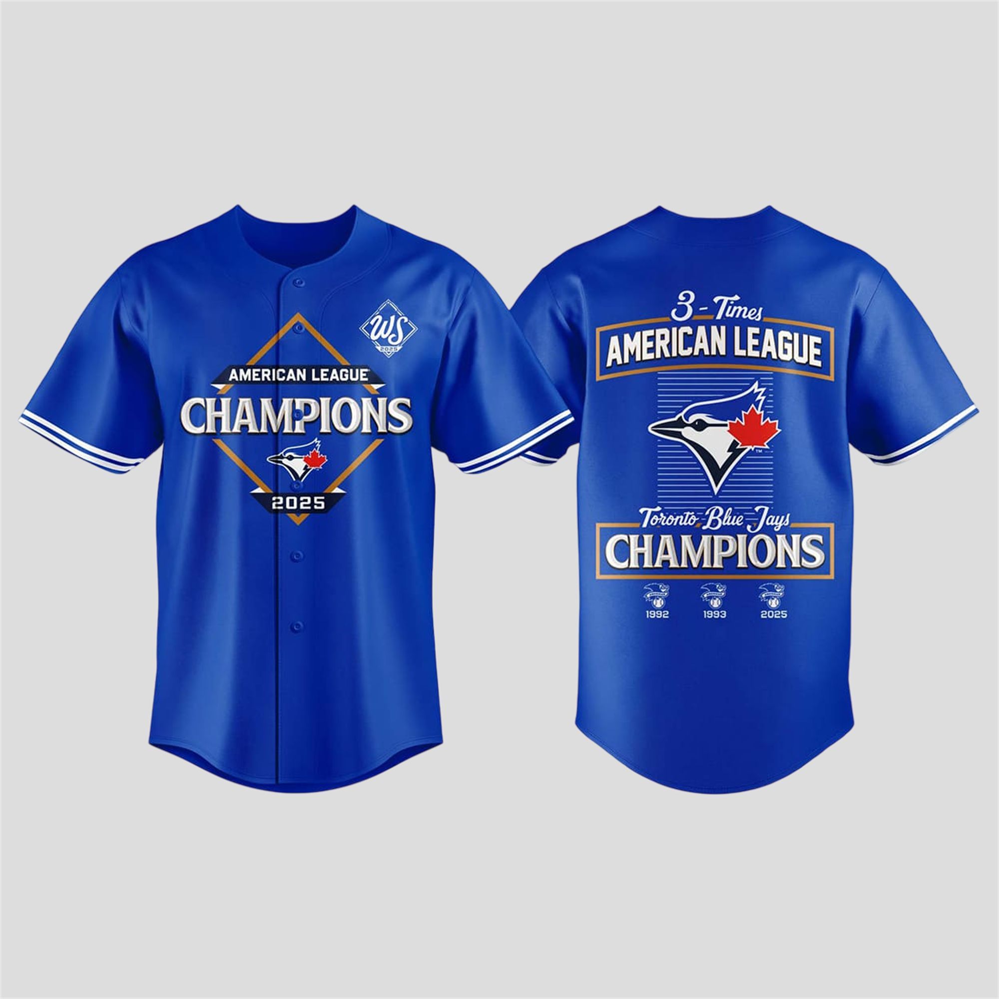 11 Blue Jays 3 Times American League Champions 2025 Jersey 11 Blue Jays 3 Times American League Champions 2025 Jersey