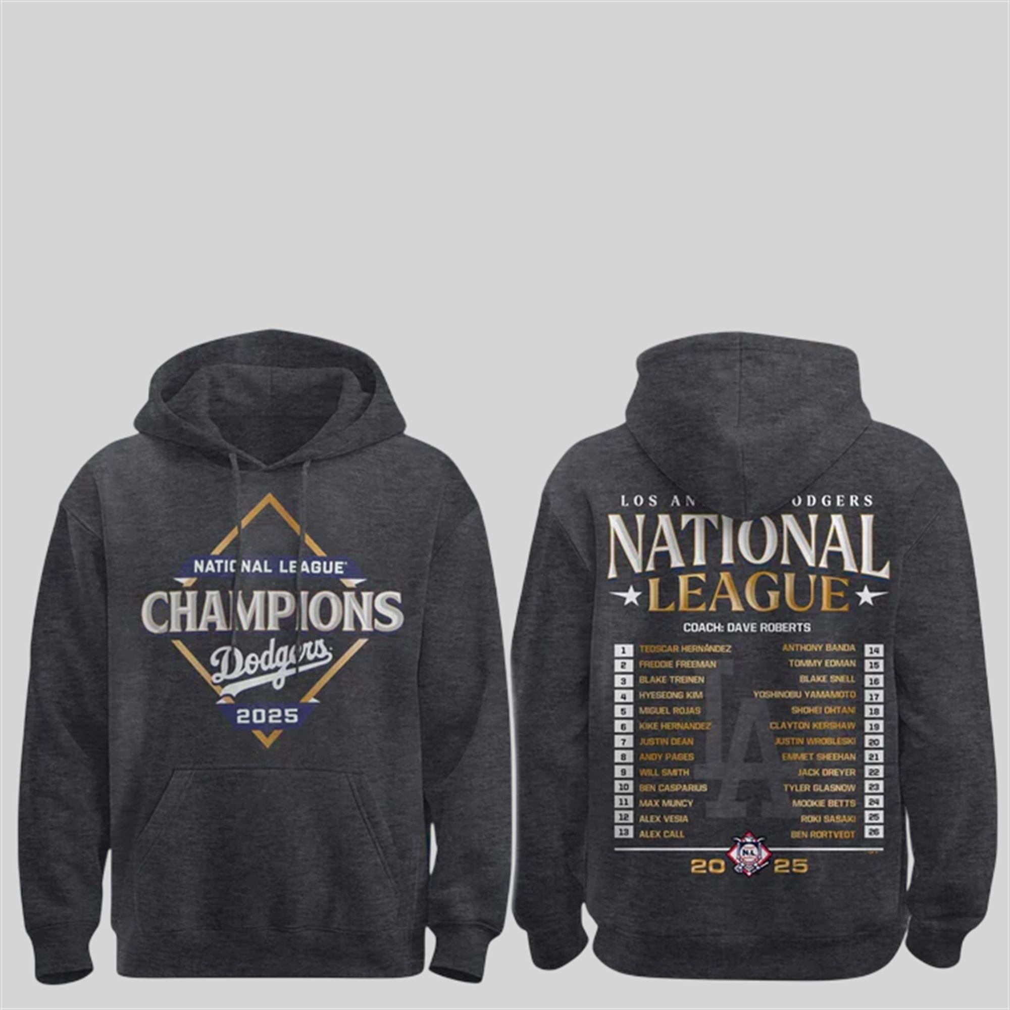 National League Chammpions Dodgers 2025 Shirt 2 15 National League Chammpions Dodgers 2025 Hoodie