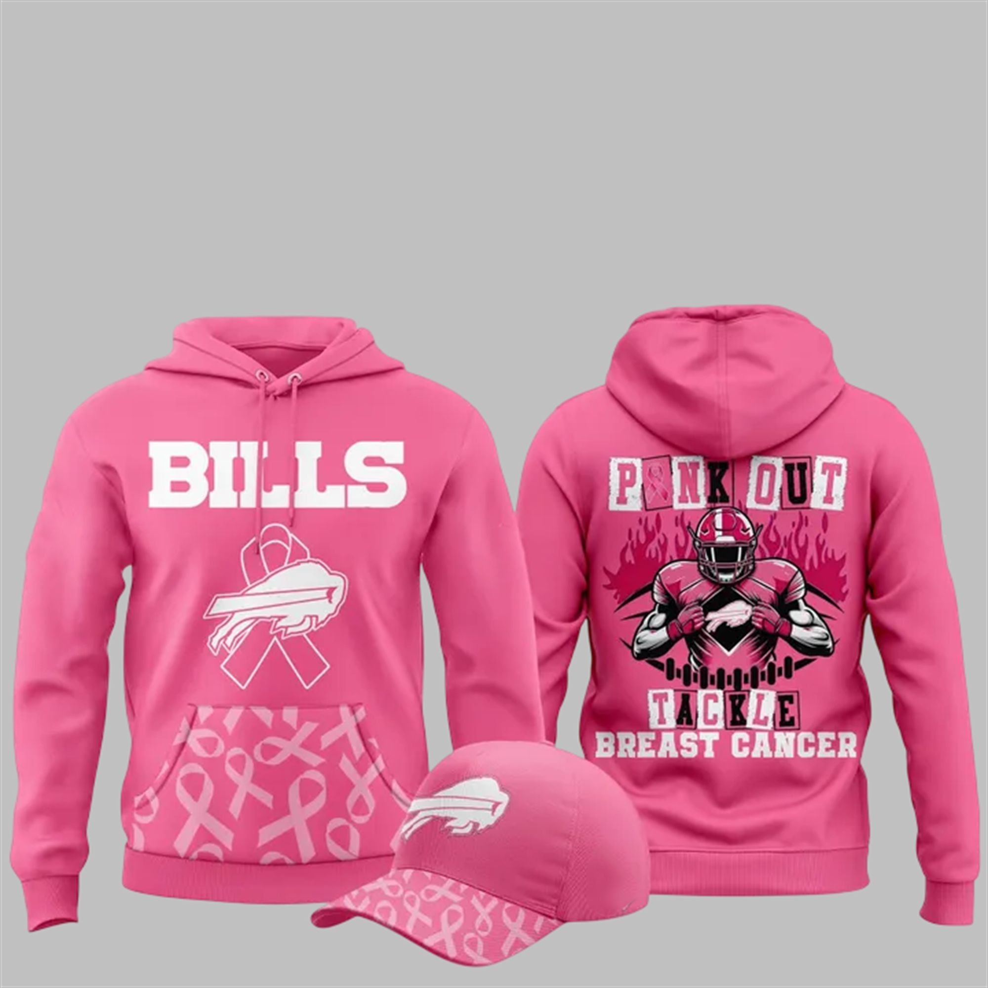 16 Bills Pink Out Tackle Breast Cancer 2025 Hoodie 16 Bills Pink Out Tackle Breast Cancer 2025 Hoodie