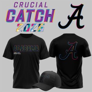35 2025 Crimson Tide Crucial Catch Intercept Cancer Shirt