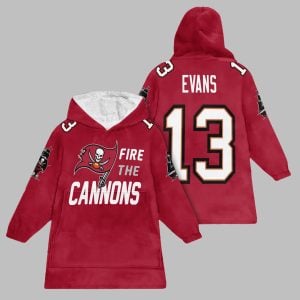 2025 TB Buccaneers Fire The Cannons Blanket Hoodie 1
