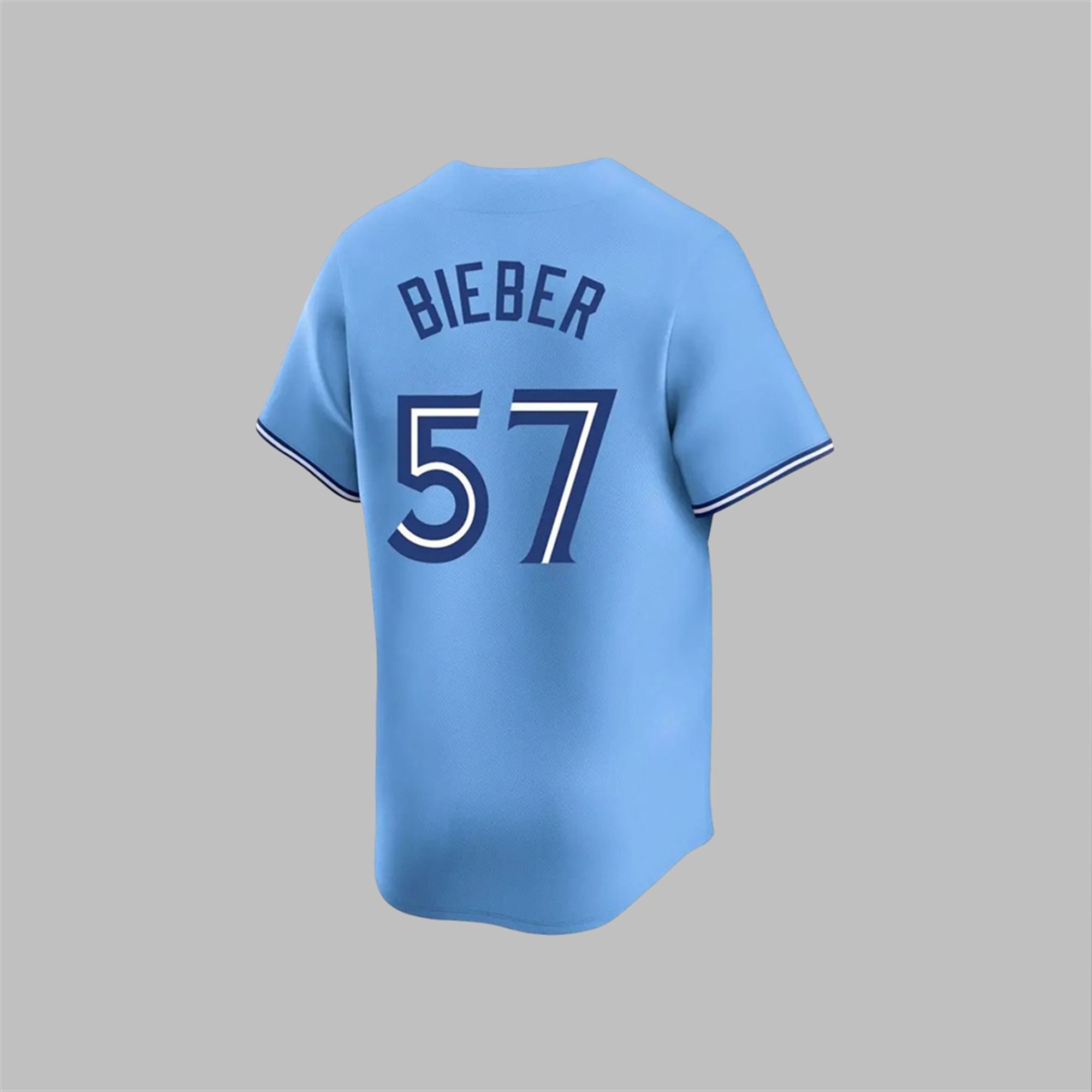 2025 Blue Jays Justin Bieber Shane Bieber 57 Jersey 3 2 2025 Blue Jays Justin Bieber Shane Bieber 57 Jersey 1