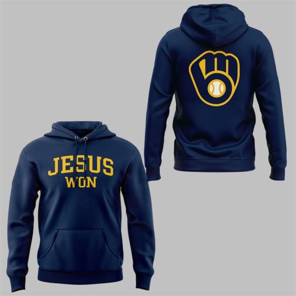2 2025 Brewers Jesus Won Hoodie