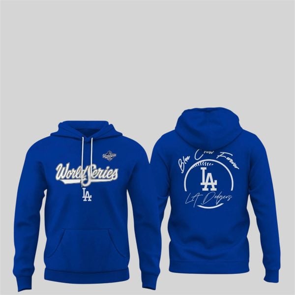 2 2025 Dodgers World Series Blue Crew Forever Hoodie