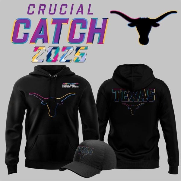 20 2025 Longhorns Crucial Catch Intercept Cancer Hoodie