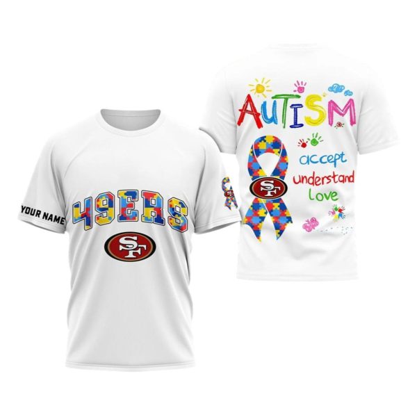 2025 49ers Autism Accept Understand Love Shirt 1 2