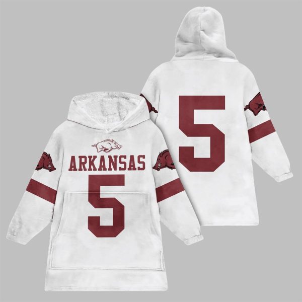 2025 5 Arkansas Football Blanket Hoodie 1