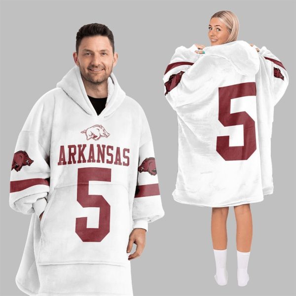 2025 5 Arkansas Football Blanket Hoodie 4