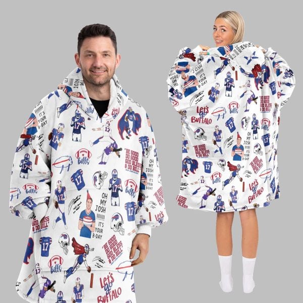 2025 Allen 17 Bills Blanket Hoodie 5